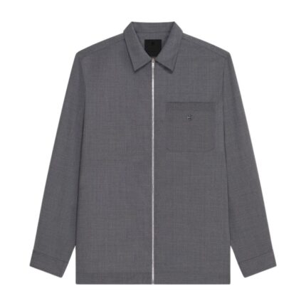 GIVENCHY ZIPPED SHIRT IN WOOL