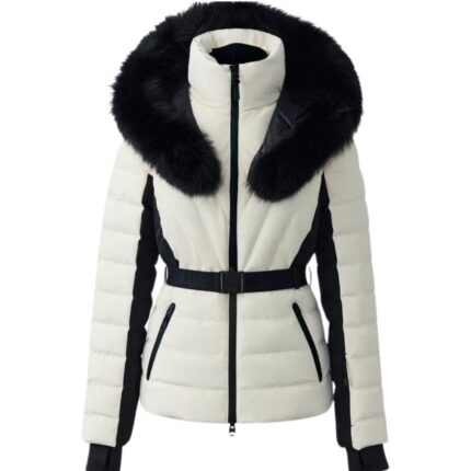 MACKAGE MACKAGE ELITA DOWN SKI JACKET WITH REMOVABLE BLUE FOX FUR TRIM
